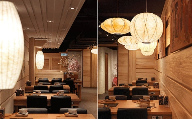 Japanese Pendant Light White Minimalist Lamp