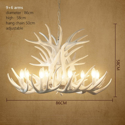 Antler Retro Industrial European Resin Loft Wind Lamps Chandelier