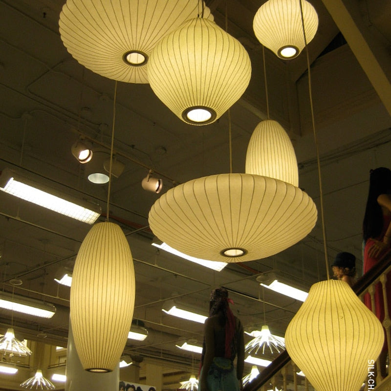 Japanese Pendant Light White Minimalist Lamp