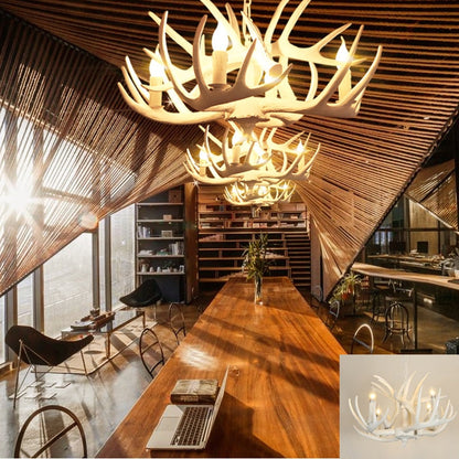 Antler Retro Industrial European Resin Loft Wind Lamps Chandelier
