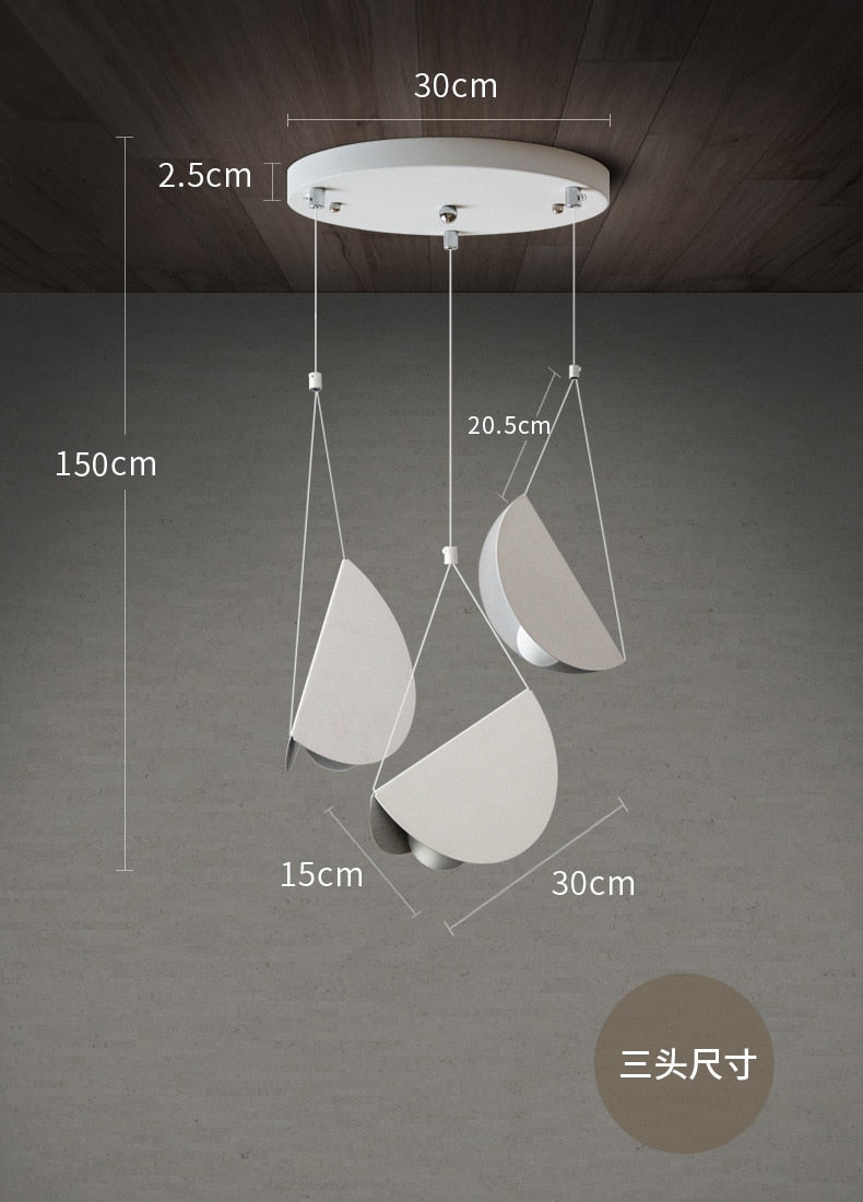 Glider Metal White Art Origami Pendant Light for Cafe Restaurant Hotel Bar - Querencian
