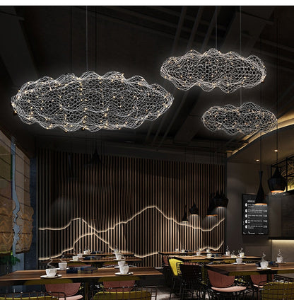 Modern Coud Starry Light Gypsophila Chandeliers