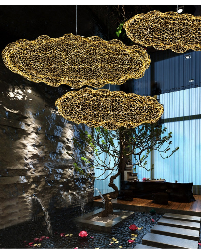 Modern Coud Starry Light Gypsophila Chandeliers