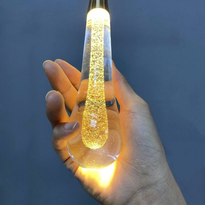 Drop Shaped Pendant Lights Crystal Led Hanglamp