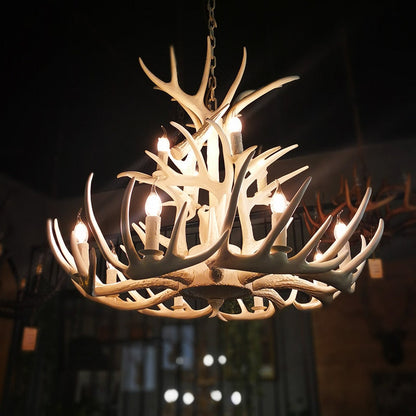 Antler Retro Industrial European Resin Loft Wind Lamps Chandelier