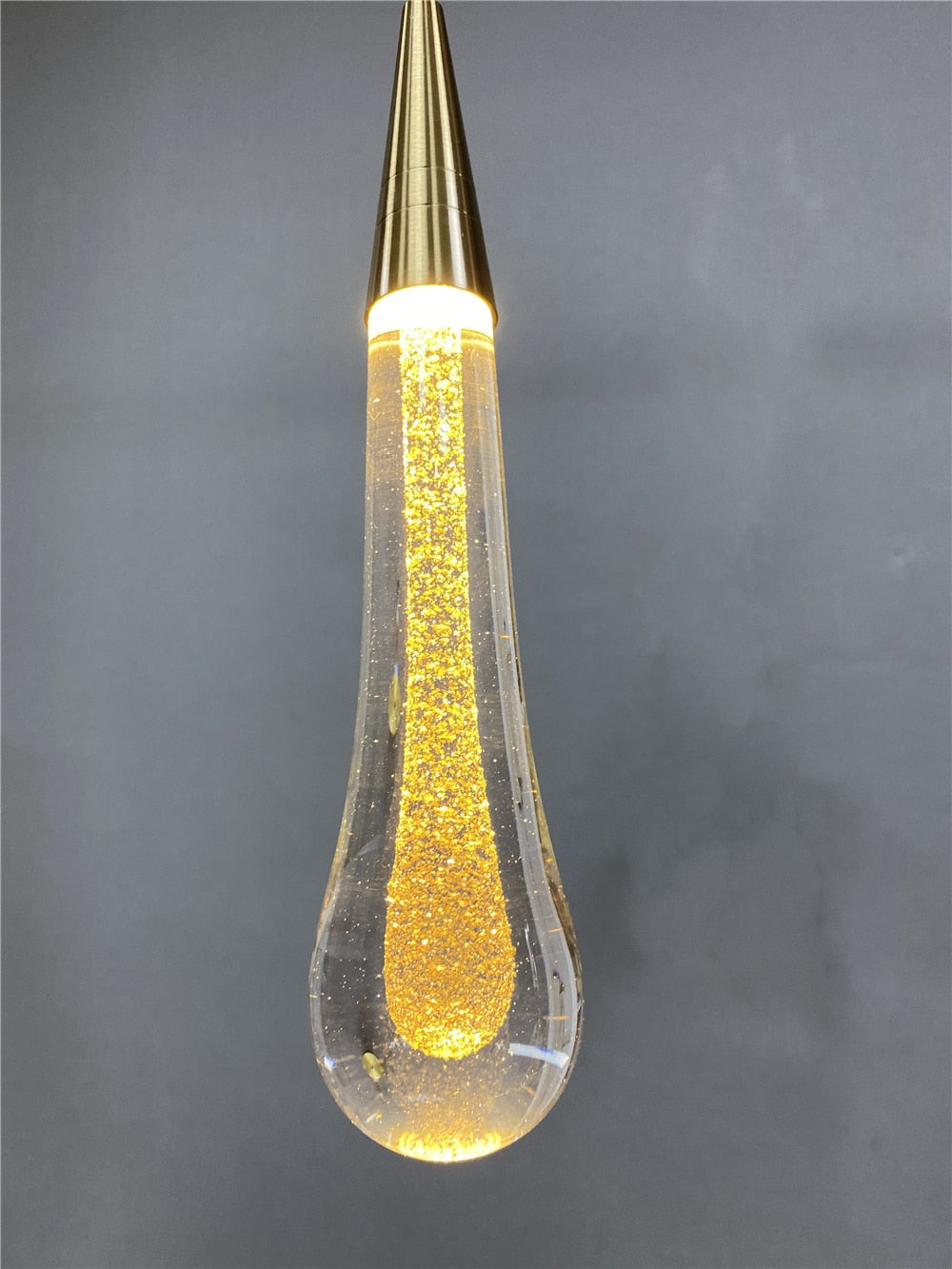 Drop Shaped Pendant Lights Crystal Led Hanglamp