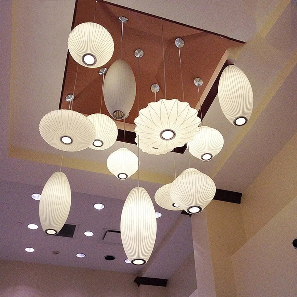 Japanese Pendant Light White Minimalist Lamp