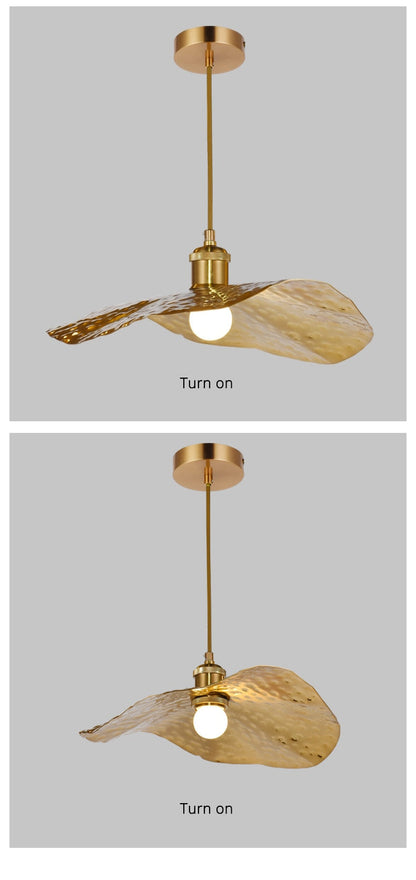 Hammered Brass Suspension Light Retro Pendant Light for Dining Room