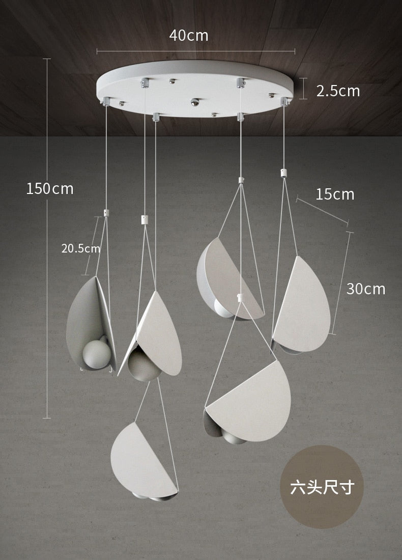 Glider Metal White Art Origami Pendant Light for Cafe Restaurant Hotel Bar - Querencian