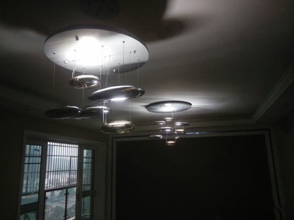 Mercury Collection Silver Post Modern Glass LED Pendant Light