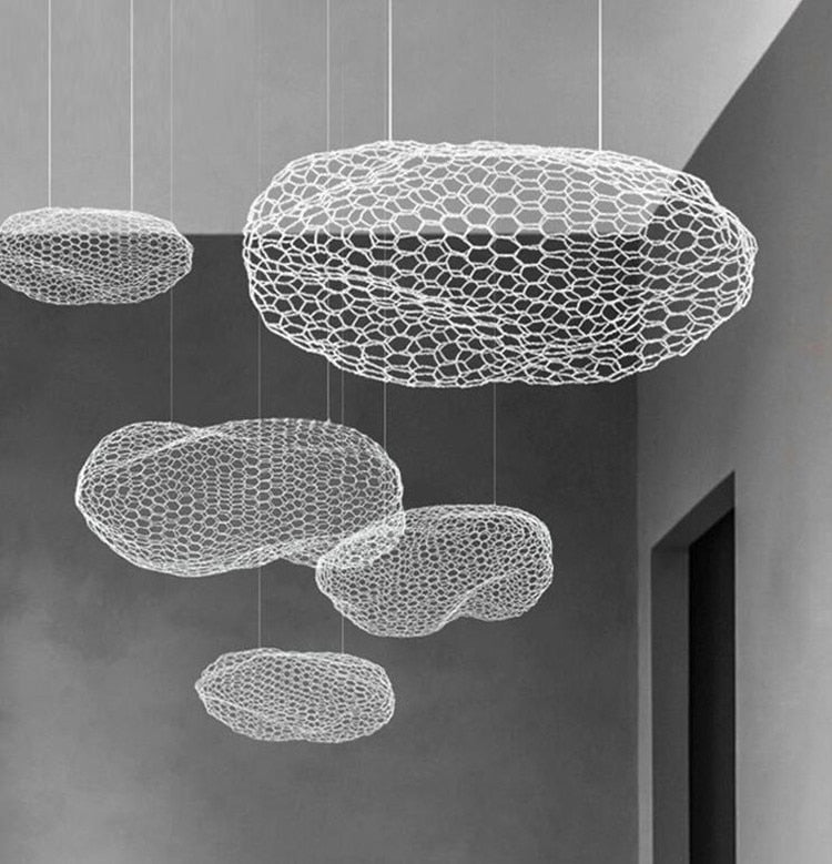 Nordic Hollow cloud Chandeliers for Hotel Hall Restaurant Bar - Querencian