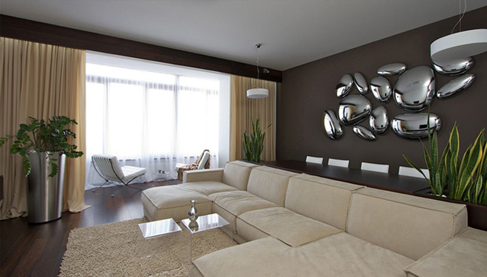 Mercury LED Water Drop Chrome Light Postmodern Design Chandelier