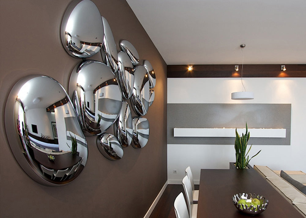 Mercury LED Water Drop Chrome Light Postmodern Design Chandelier