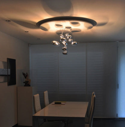 Mercury Collection Silver Post Modern Glass LED Pendant Light