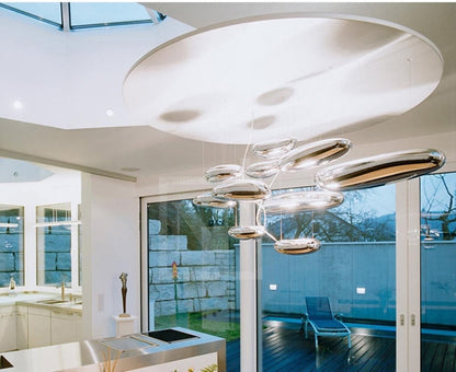 Mercury Collection Silver Post Modern Glass LED Pendant Light