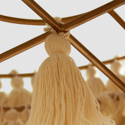 Modern Boho Decorative Cotton Tassel Art Chandelier