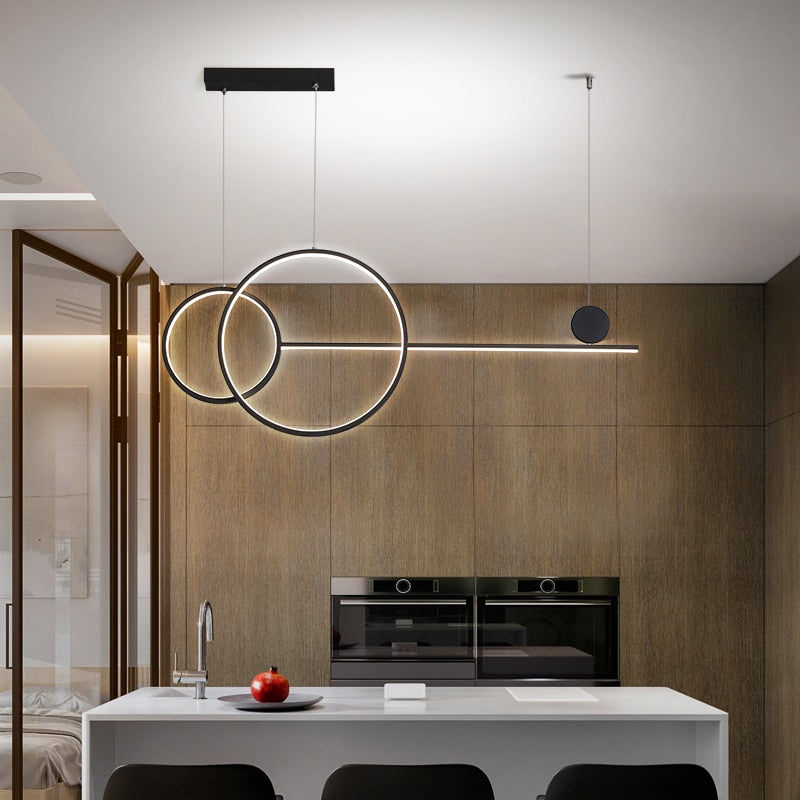 110V 220V Ring Island Chandelier for Dining Room Kitchen