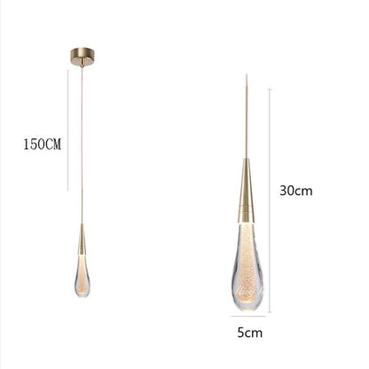 Drop Shaped Pendant Lights Crystal Led Hanglamp - Querencian