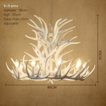 Antler Retro Industrial European Resin Loft Wind Lamps Chandelier