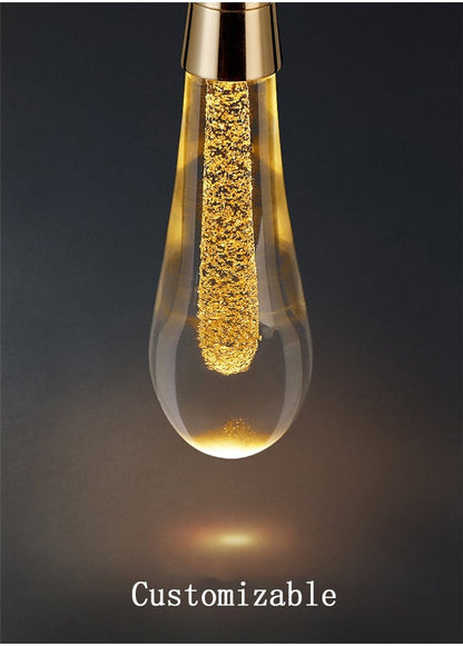 Drop Shaped Pendant Lights Crystal Led Hanglamp
