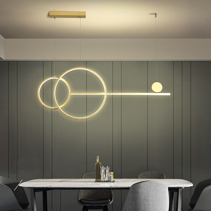 110V 220V Ring Island Chandelier for Dining Room Kitchen