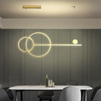 110V 220V Ring Island Chandelier for Dining Room Kitchen