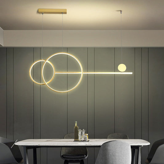 110V 220V Ring Island Chandelier for Dining Room Kitchen