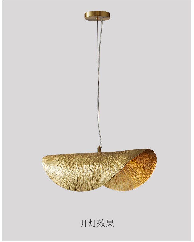 Hammered Brass Suspension Light Retro Pendant Light for Dining Room