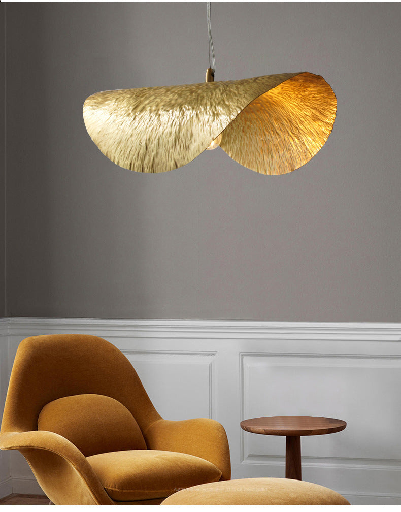 Hammered Brass Suspension Light Retro Pendant Light for Dining Room