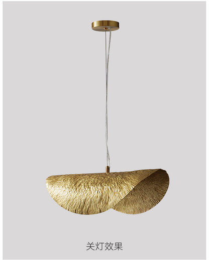 Hammered Brass Suspension Light Retro Pendant Light for Dining Room