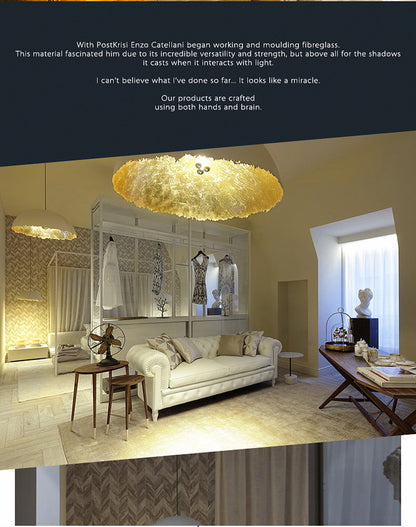 Eggshell Acrylic Resin Sphere Pendant Light for Studio Lighting Restaurant