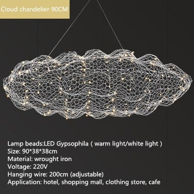 Modern Coud Starry Light Gypsophila Chandeliers