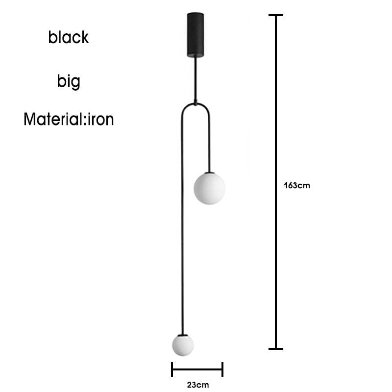 Black Gold Iron U Line Nordic Modern Chandelier - Querencian