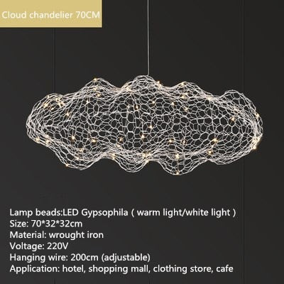 Modern Coud Starry Light Gypsophila Chandeliers