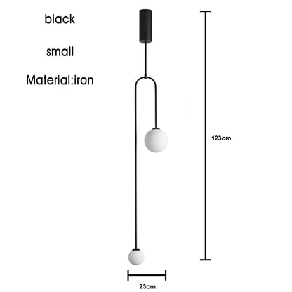 Black Gold Iron U Line Nordic Modern Chandelier - Querencian