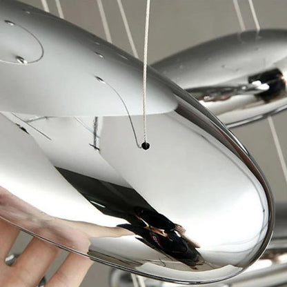 Mercury LED Water Drop Chrome Light Postmodern Design Chandelier