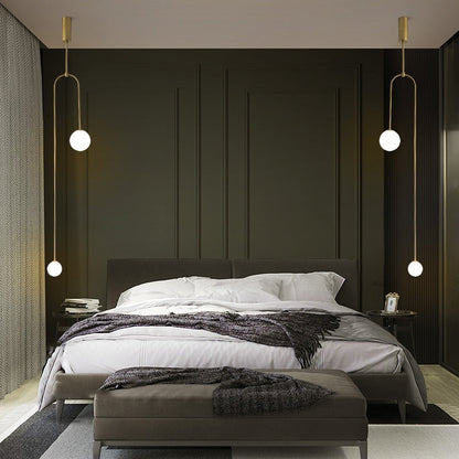 Black Gold Iron U Line Nordic Modern Chandelier