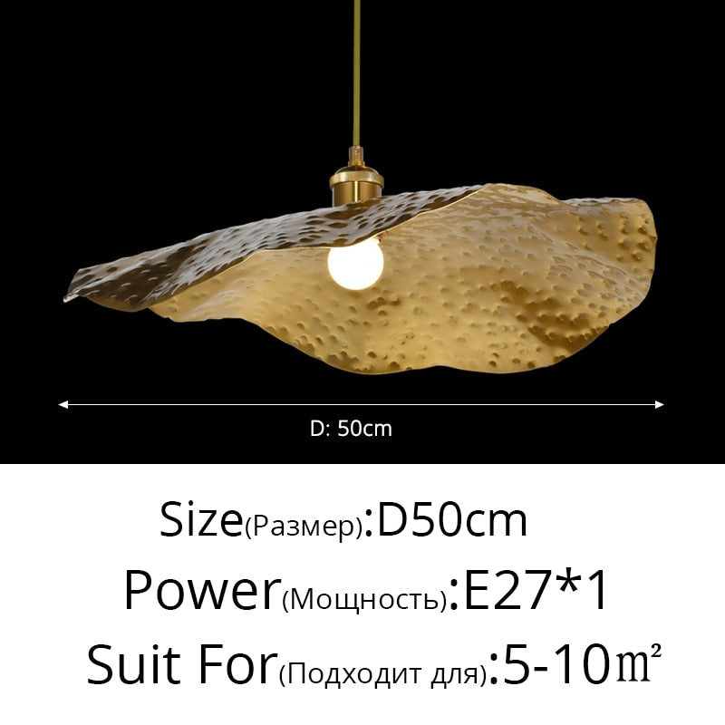Hammered Brass Suspension Light Retro Pendant Light for Dining Room