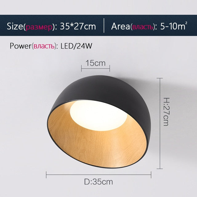 Black White Wood Ceiling Light Spain Designer Light Fixture