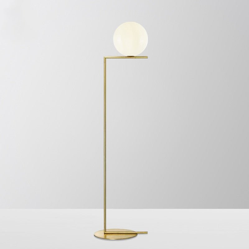 Glass Floor Lamp Nordic Ball Light For Living Room Sofa Bedroom - Querencian