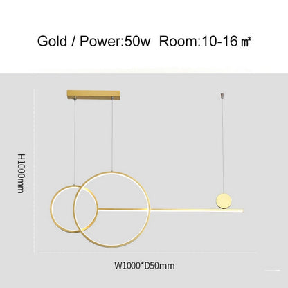 110V 220V Ring Island Chandelier for Dining Room Kitchen