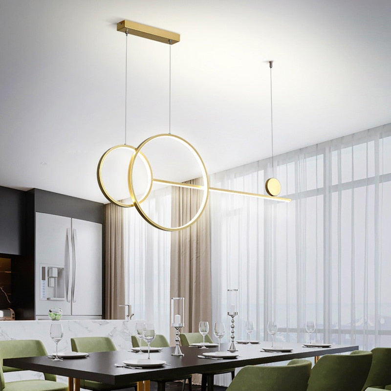 110V 220V Ring Island Chandelier for Dining Room Kitchen