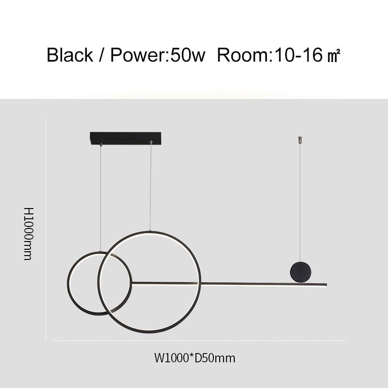 110V 220V Ring Island Chandelier for Dining Room Kitchen - Querencian