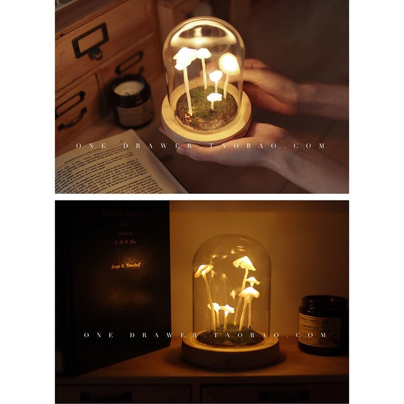 AAA Battery Handmade Retro Mushroom Night Light - Querencian