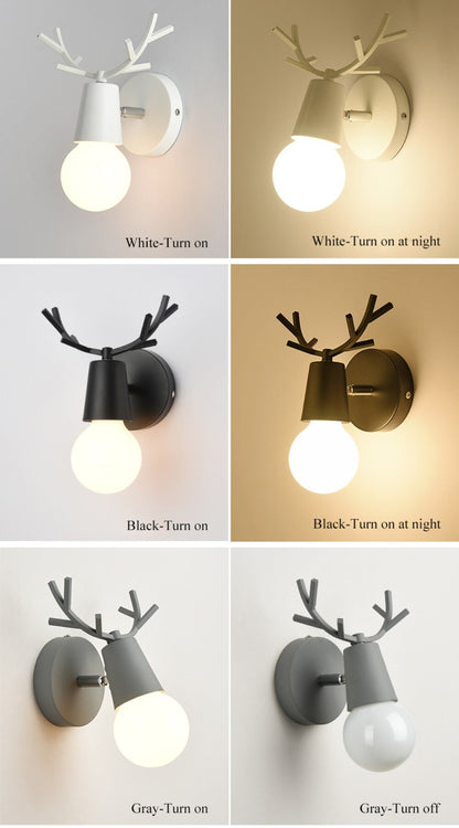 Adjustable Cartoon Deer Antlers LED Wall Lights - Querencian