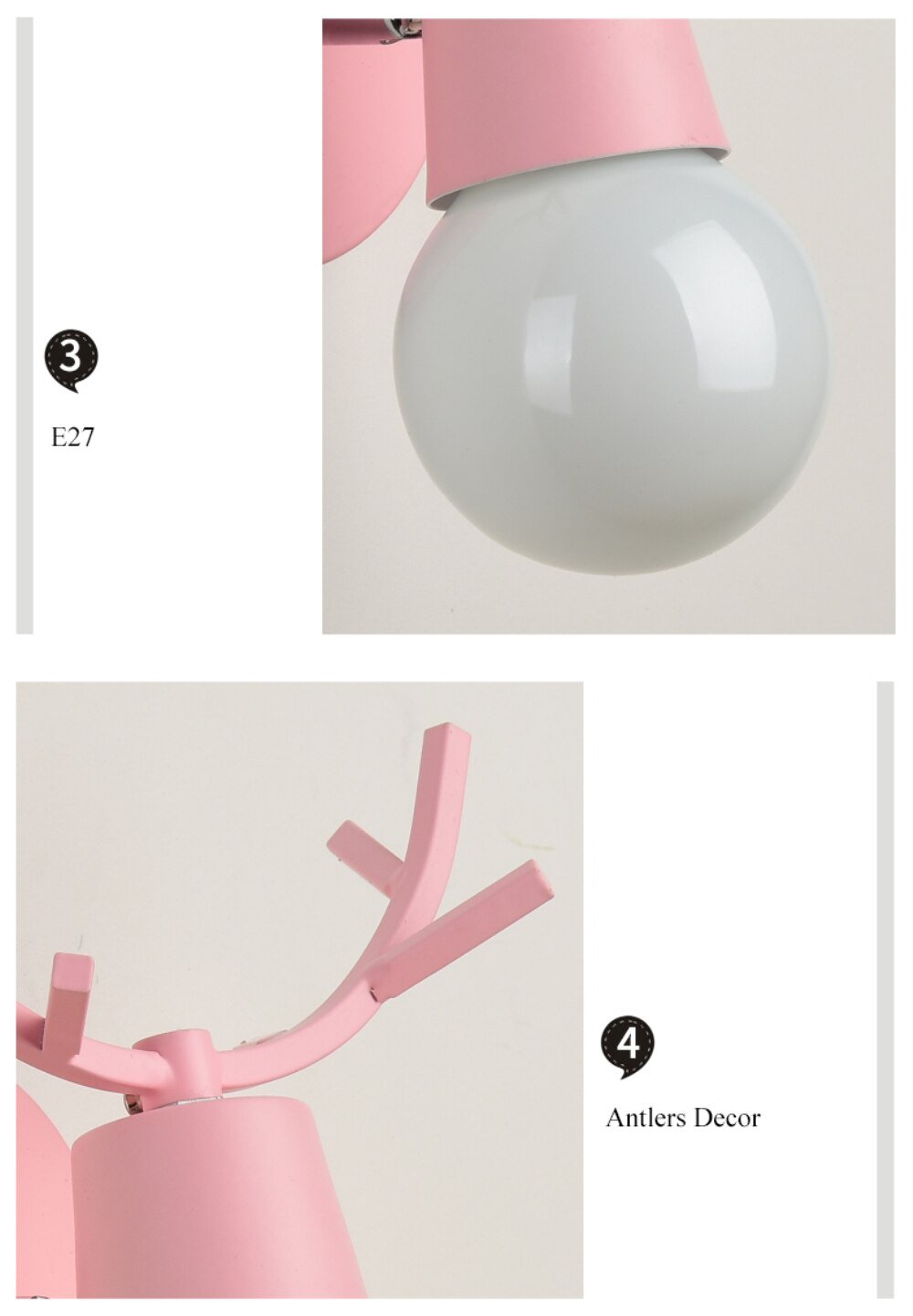 Adjustable Cartoon Deer Antlers LED Wall Lights - Querencian