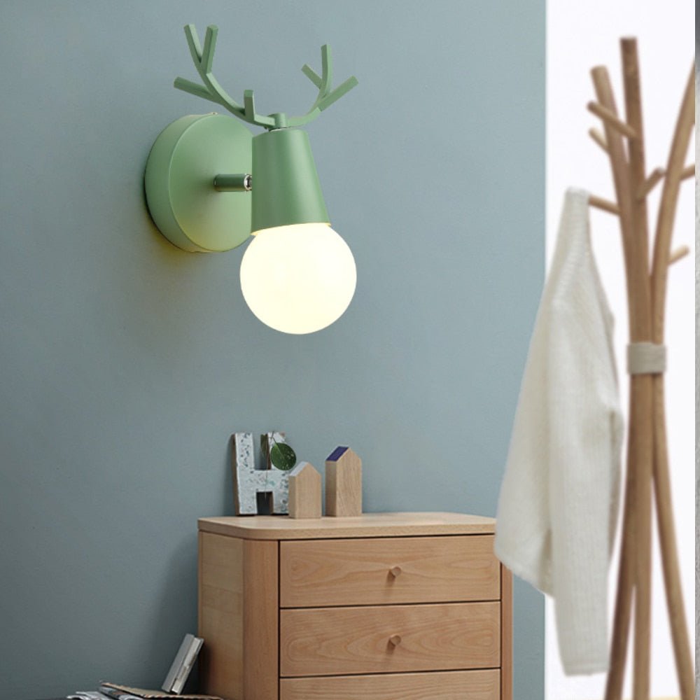 Adjustable Cartoon Deer Antlers LED Wall Lights - Querencian