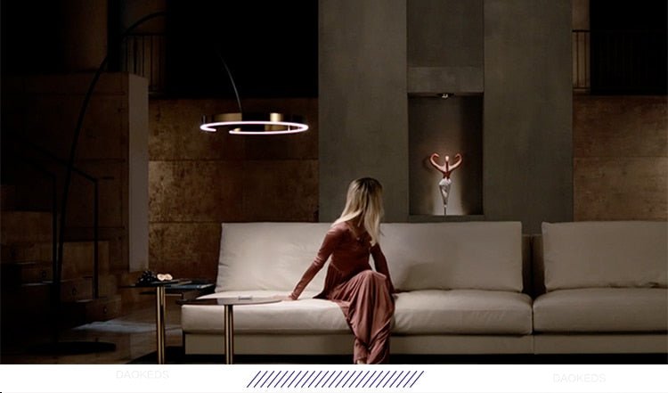 Aluminium Ring Modern LED Floor Lamps - Querencian