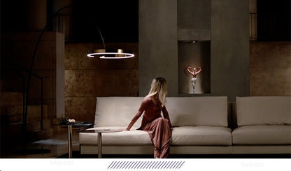 Aluminium Ring Modern LED Floor Lamps - Querencian
