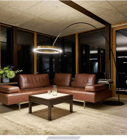 Aluminium Ring Modern LED Floor Lamps - Querencian